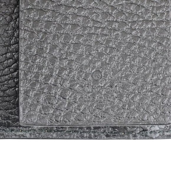 GUCCI GG Logo Marmont key case Supreme Leather Bicolor Black Brown GHW 30RF201 - Picture 6 of 13